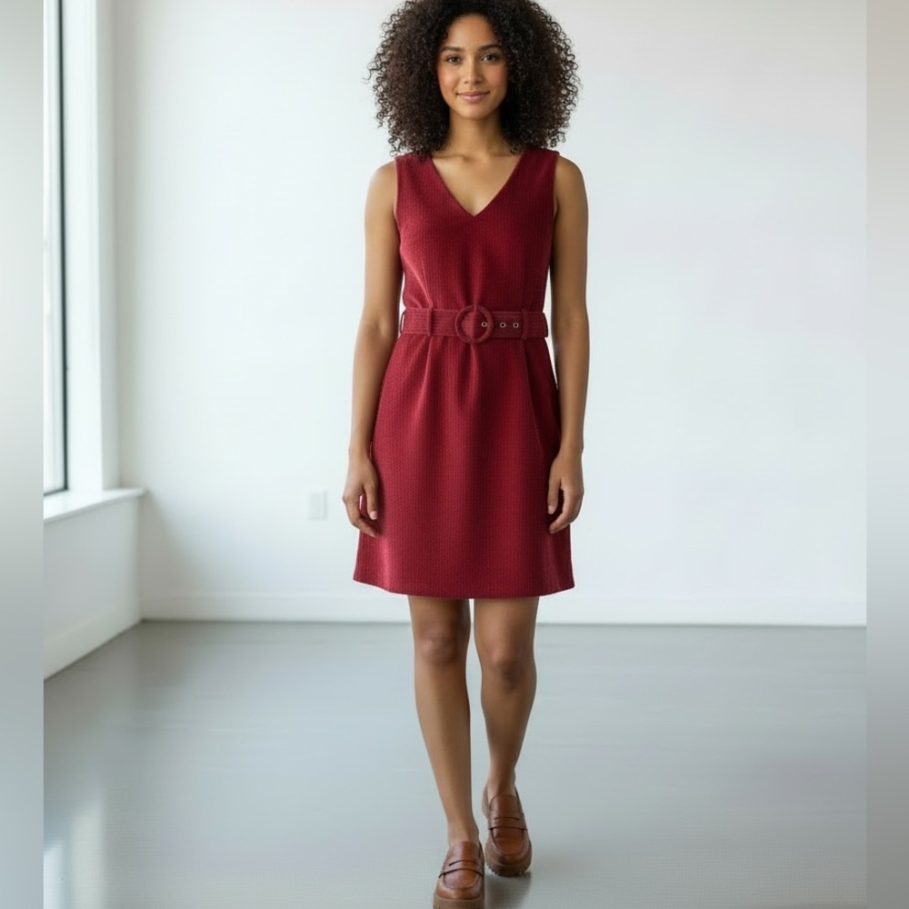 Corduroy Red Mini Dress Size M 100% cotton American Eagle